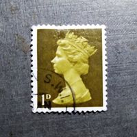 Марка Великобритания 1968 год Королева
