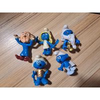 Фигурки цельные-Смурфики, б.у