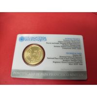 50 центов евро 2024 Ватикан. Блистер. Юбилейные. С рубля. (17)