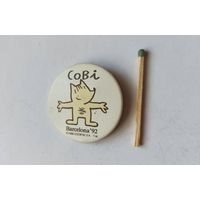 Знак значок Коби (олимпийский талисман)  Олимпийские игры 1992 г. в Барселоне