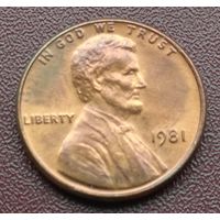 США. 1 цент. 1981 год