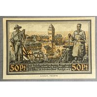 Нотгельд 50 пфеннигов 1921 год. Кройцбург. Веймарская республика