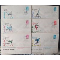 СССР 1980 Олимпиада-80 СГ, Москва, гимнастика (6 конвертов).