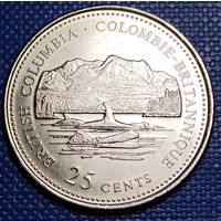Канада 25 центов 1992 г. Британская Колумбия.
