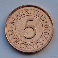 Маврикий 5 центов, 2010