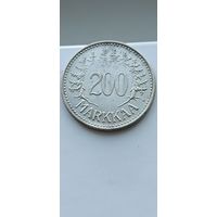 200 марок Финляндия 1956 года. Серебро 500. Монета не чищена. 45069