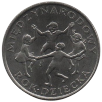 Народная Республика Польша. 20 злотых 1979. UNC. Международный год ребенка.