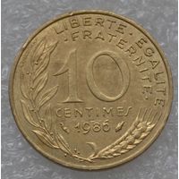 Франция, 10 сантимов 1986 г.