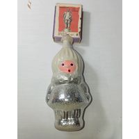 Игрушка на ёлку , Малыш в шубке ,  винтаж , стекло , СССР . С 10 рублей
