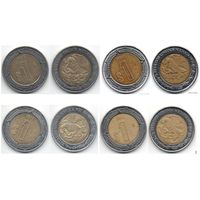 МЕКСИКАНСКИЕ СОЕДИНЁННЫЕ ШТАТЫ. 1 ПЕСО. БИМЕТАЛЛ. Погодовка. Цена за одну монету