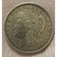 Монета 1 доллар 1921 год. США. Доллар Моргана. Монетный двор Филадельфия