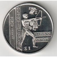 Сьерра-Леоне 1 доллар 2003 год "XXVIII летние Олимпийские Игры, Афины 2004 - Стрельба из лука"