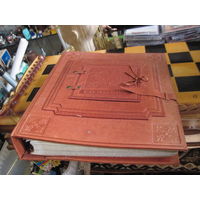 Большой альбом-папка в кожаном переплете с файлами А4.