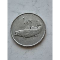 1 крона  1984 года. Исландия.  Монета не чищена. 45272
