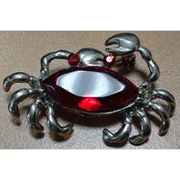 Брошь - краб. Чехия. СССР