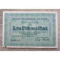 Werty71 Германия 10 миллионов 10000000 марок 1923 Франкфурт на Майне банкнота гроссгельд