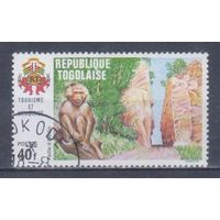 [2472] Того 1971. Фауна.Обезьяны. Гашеная марка.