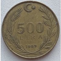 Турция 500 лир 1989 г.