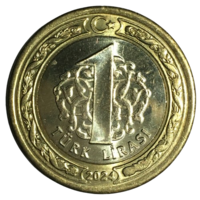 Турция 1 лира, 2024 (тонкая) [UNC]