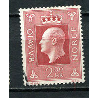 Норвегия - 1969/1970 - Король Улаф V 2 Kr - [Mi.590] - 1 марка. Гашеная.  (Лот 34HE)-T41P2