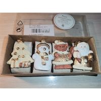 Кольца для салфеток, новогодняя тематика, набор 4 шт., Германия.