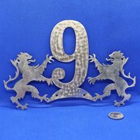 Старт с 1 Рубля !!! Старая Табличка адресная, уличная шильда номер дома 9 Львы  !!!