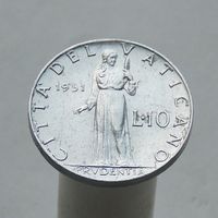 Ватикан 10 лир 1951