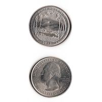 25 центов США 2013 Национальный лес Белые горы (Нью-Гемпшир)  P