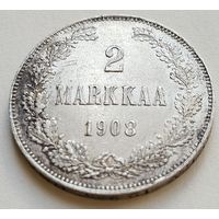 2 марки 1908  для Финляндии ( Николай Второй).UNC , тираж 124 935 шт.