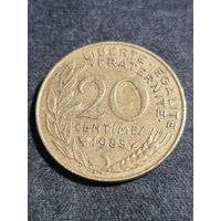 Франция 20 сантимов 1985