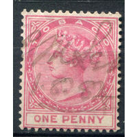 Британские колонии - Тобаго - 1879г. - королева Виктория, 1 P - 1 марка - гашёная [Mi 1]. #4-B5-124-A-1