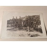 Почтовая карточка, фотография с изображением солдат, ПВМ, размер 14*9 см.