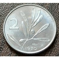 Италия 2 лиры, 1970     ( 1-2-2 )