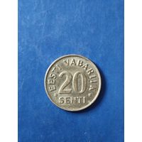 Эстония 20 сентов 1992