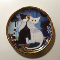 Блюдце сувенирное маленькое с котами Rosina Wachtmeister