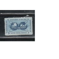 США-1955, (Мих.691),  ** , Мирный атом (одиночка)