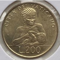 Ватикан 200 лир 1992 г. В холдере