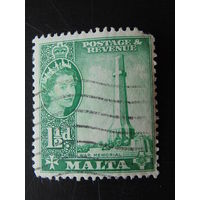 Мальта 1956 г. Королева Елизавета II.