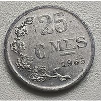 Люксембург 25 сантимов, 1965   5-6-50