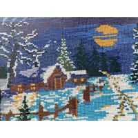 Вышитая картина. Зима.