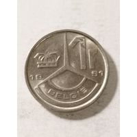 Бельгия 1 франк 1991