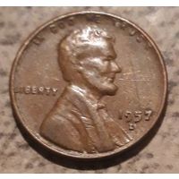 1 цент 1957 D США