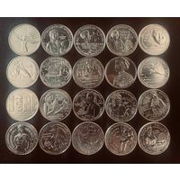 США 25 центов 2022-2025 г. Выдающиеся женщины Америки 20 шт. Полный комплект Двор P UNC