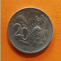ЮАР 20 центов 1965 г., надпись на африкаанс - "SUID-AFRIKA", KM# 69.2