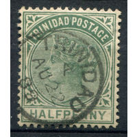 Британские колонии - Тринидад - 1883/84г. - королева Виктория, 1/2 P - 1 марка - гашёная [Mi 30]. #4-B5-124-A-1