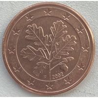 Германия 5 евроцентов 2002 г. F