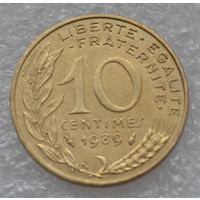Франция, 10 сантимов 1989 г.