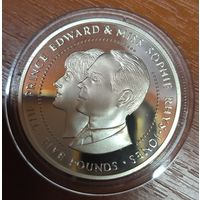 5 фунтов 1999 Гернси - серебро 28,28г 925 пр. -Свадьба Принца Уэльса и мисс Софи Рис-Джонс