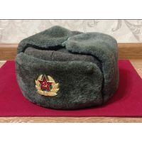 Шапка ушанка солдата советской армии (размер 56)