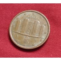 Италия. 1 евроцент 2002